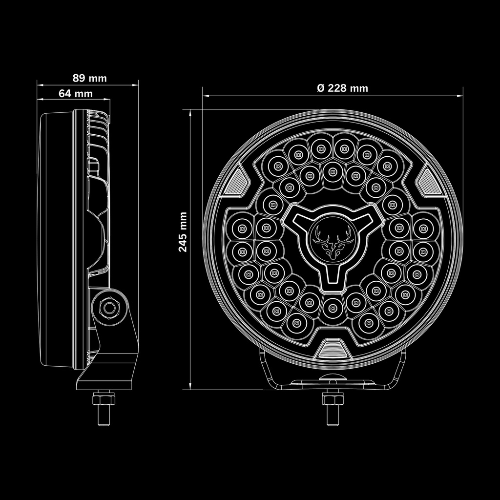 Freedom Maximum Position Driving Light 9"