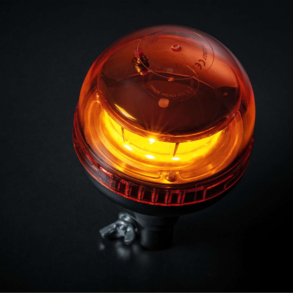 Big Energy Led Beacon Light - Amber Lens Pole Mount