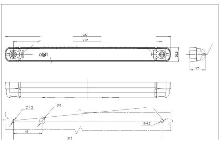 Fog / Reverse Light LED mini 12/24V