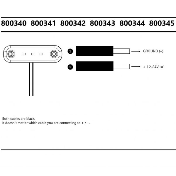 Slim position light white 12 LED's