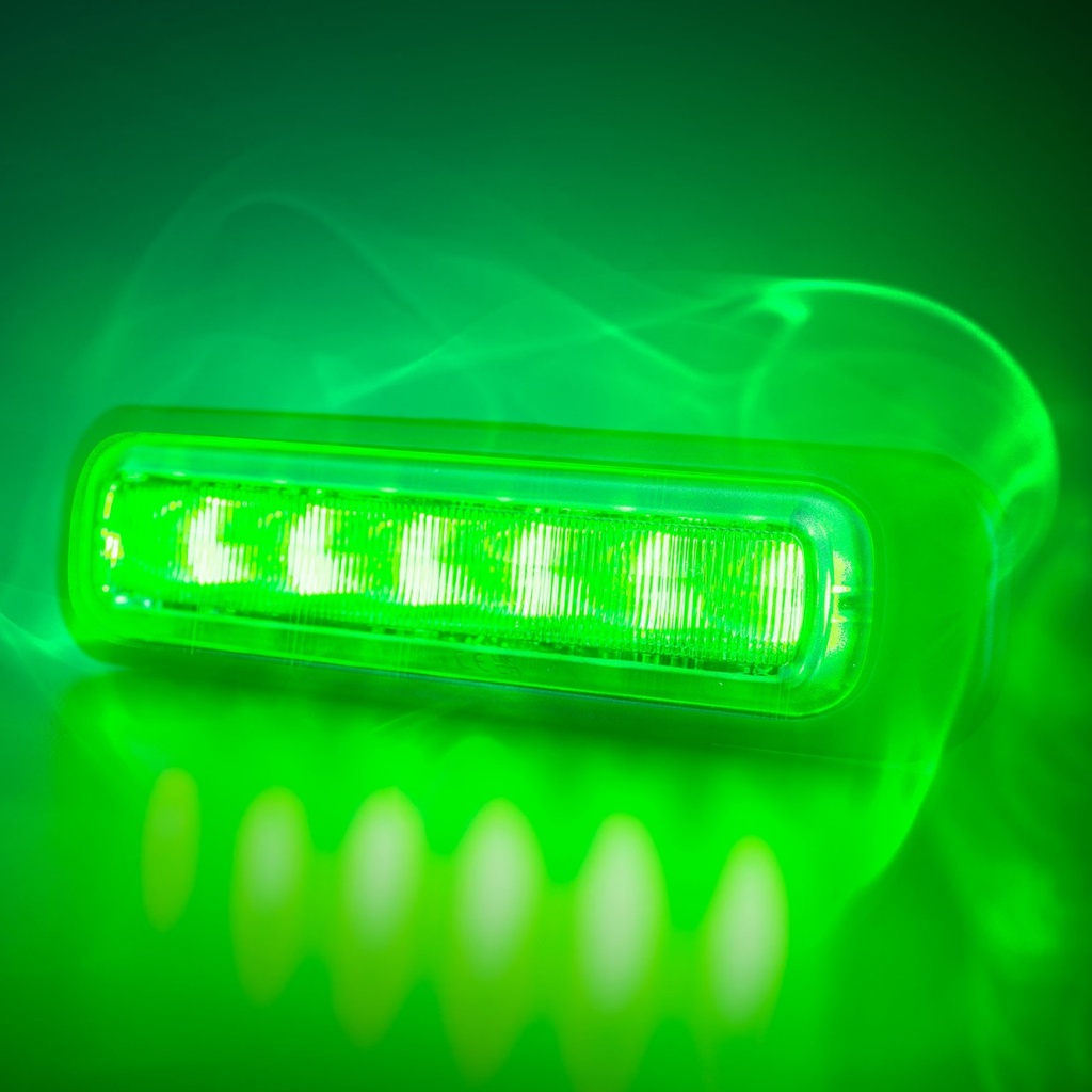 Dark Knight LED-flitser 6-LED Groen - Donkere Lens