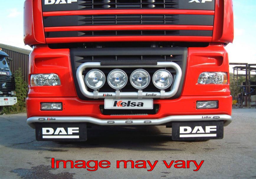 Aluminium LoBar voor DAF XF95 - 5 Witte + 2 Oranje LEDs