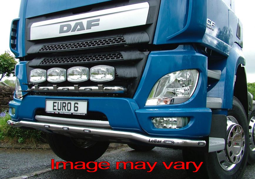 Aluminum LoBar voor DAF CF Euro 6 - Constructie Bumper - 5 Witte + 2 Oranje LEDs