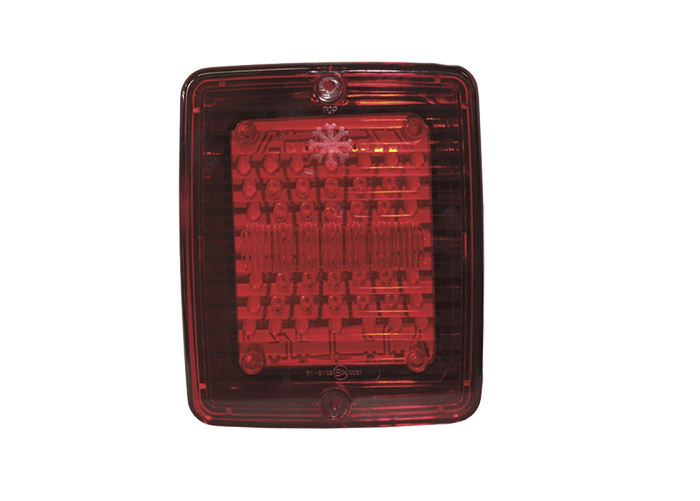 IZELED REM-/ACHTERLICHT MET ROOD LAMPGLAS