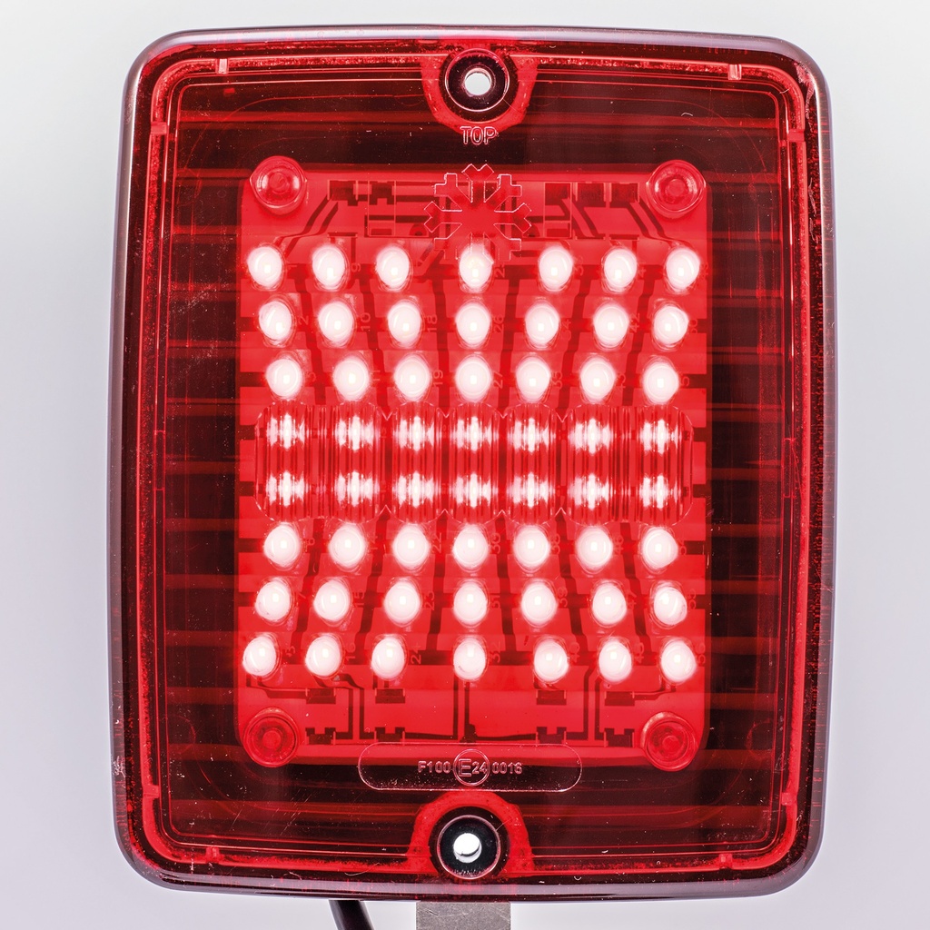 IZELED MISTLICHT MET ROOD LAMPGLAS