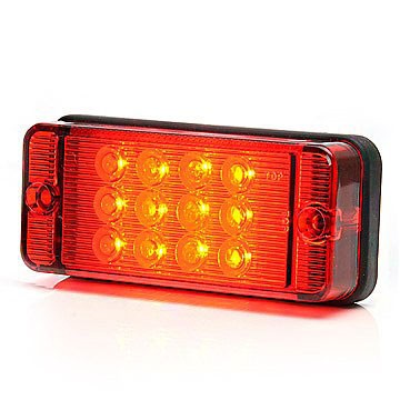 LED MISTLICHT MINI 12-24V Rood Glas