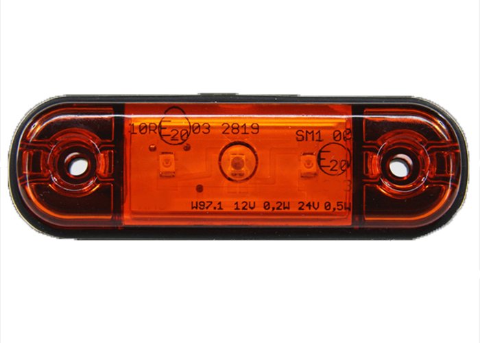 WAS AMBER LED ZIJMARKERING 3-LED 12/24V