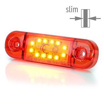 WAS ROOD LED ZIJMARKERING 12-LED 12/24V