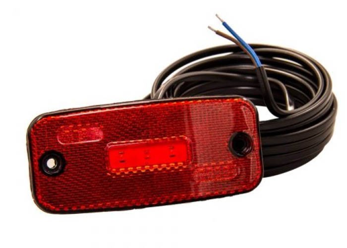 LED MARKEERLICHT ROOD 12/24V