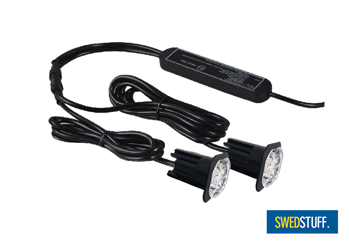 SWEDSTUFF SET INBOUW FLITSERS 2X10W LED