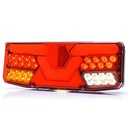 5-Chamber LED Tractor Taillight with License Plate Light - Left - 12-24V