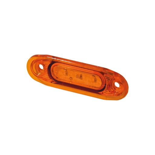 [5810022] SLD markeerverlichting 3-LED 12/24V - Oranje met oranje glas